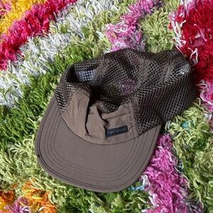 Topo Designs Greenish Brown Mesh Flat Brim Hat